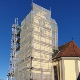 Die Sanierung des Unterbaldinger Kirchturms schreitet voran