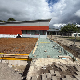 Die Bauarbeiten zur Erweiterung der Lippachtalschule in Mühlheim a.d. Donau sind voll im Gang
